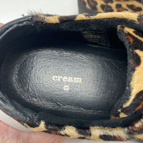 CREAM by DSW Leopard Calf Hair Platform Lace Up Sneakers Size 39/8.5 - Picture 9 of 9